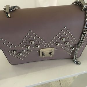 Metallic shoulder bag